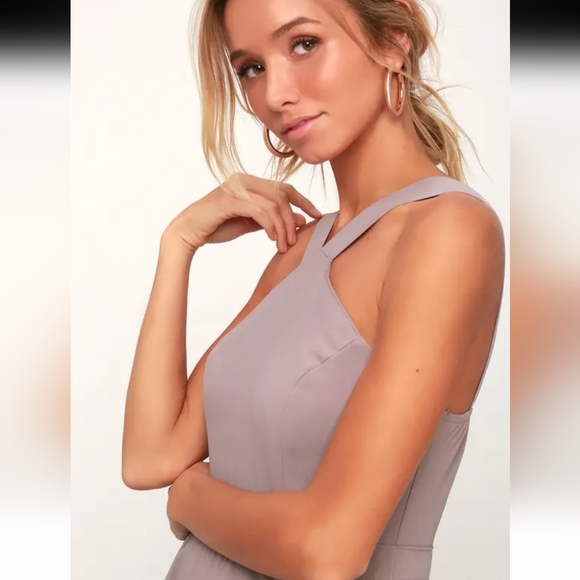 Lulu's Forevermore Taupe Skater Dress - Picture 10 of 10